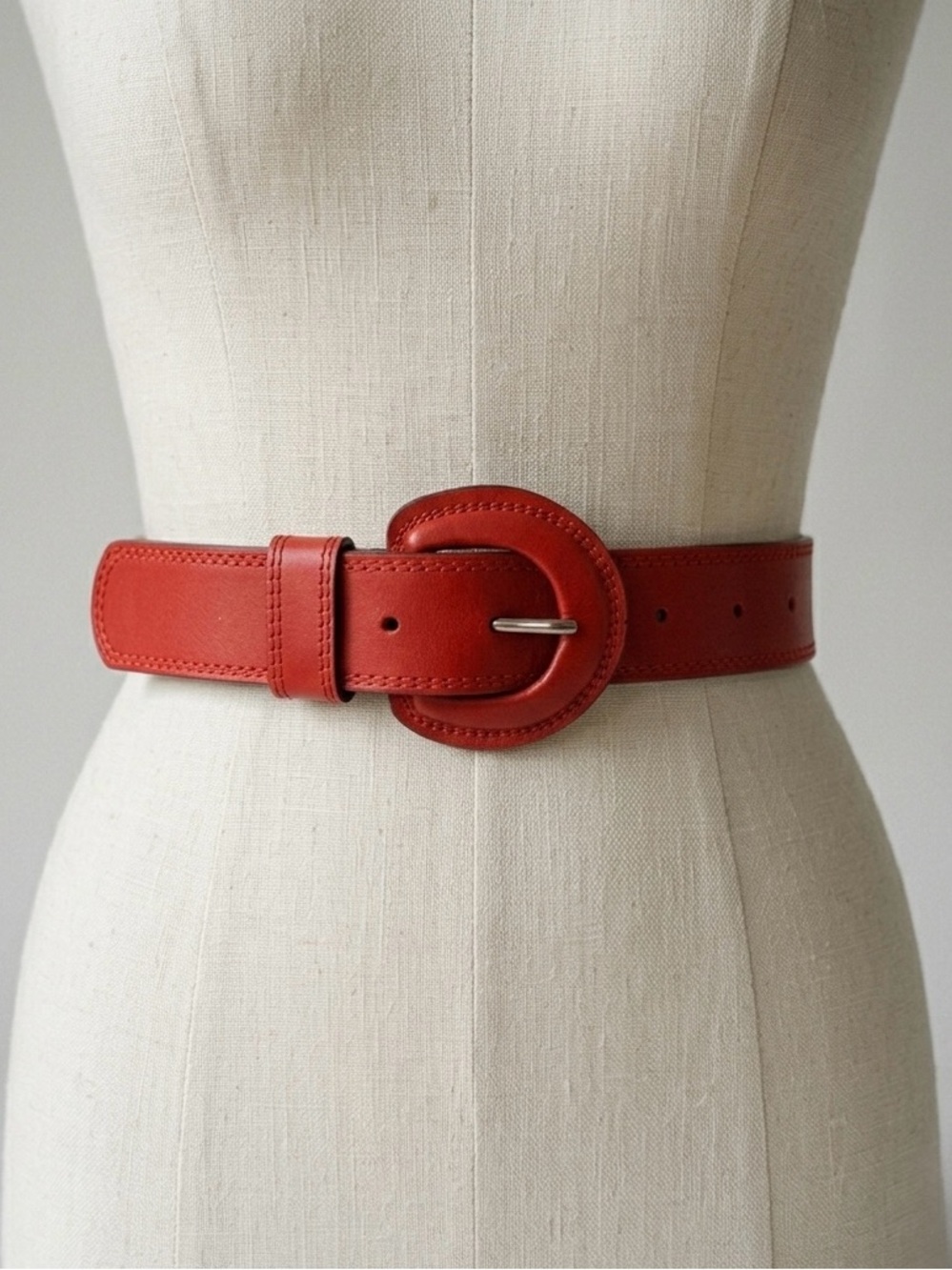 Vintage Laurel Escada Red Waist Belt Size XS